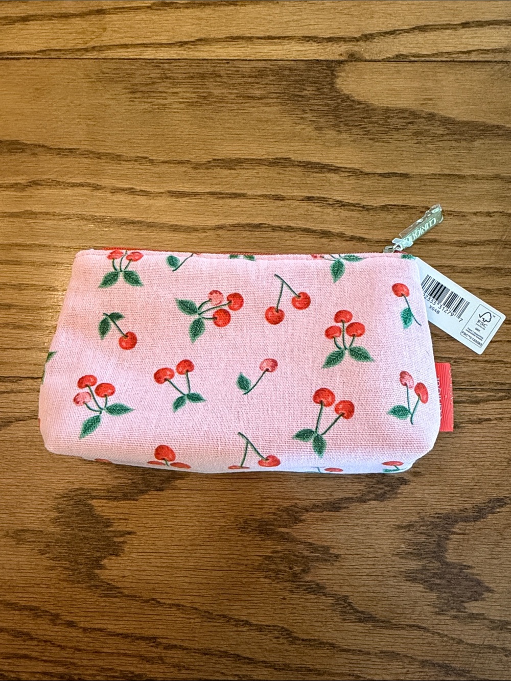 NWT - Clinique Pink Cherry Print Makeup Pouch